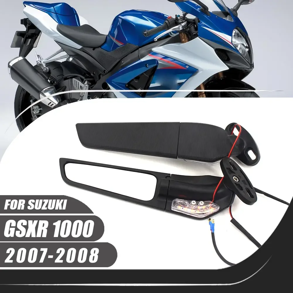 

Fit GSX-R 1000 For Suzuki GSXR1000 2007 2008 Motorcycle Aluminium Adjustable Rotate Sports Winglets Wing Stealth Mirrors