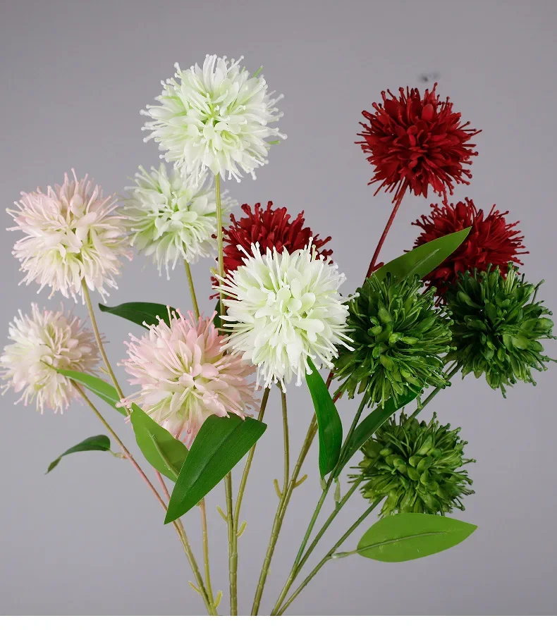 8 Stück Simulierte 3-Kopf-Spitzenzwiebeln, Kunststoff-Weißblumen, Restaurantdekoration, Künstliche Zwiebelkugeln, Kunstblumen – Detail 15