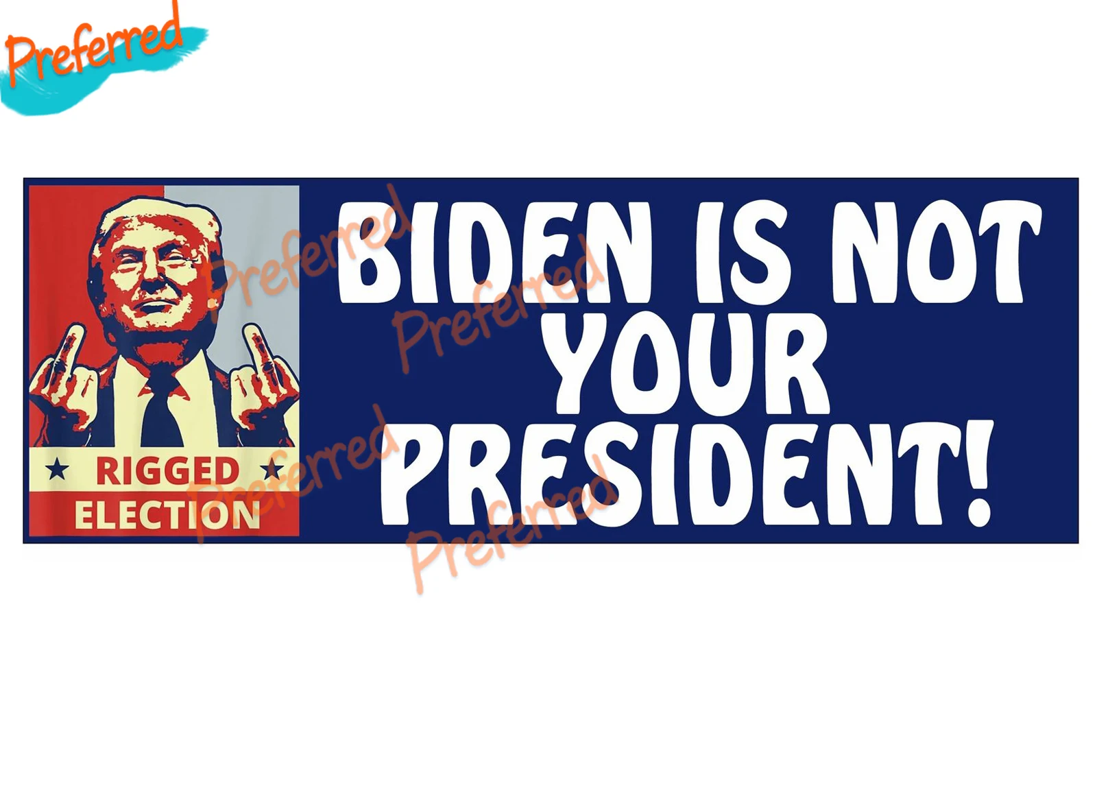 BIDEN IS NOT MY PRESIDENT Joe Biden ANTI BIDEN Bumper Sticker
