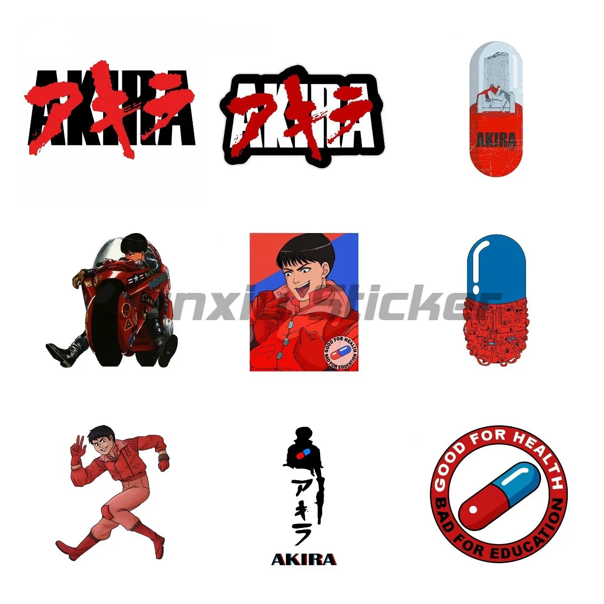 

Akira Japanese Text Symbols Personality Car Stickers Scratch-Proof Decal Surfboard Bumper Graphics