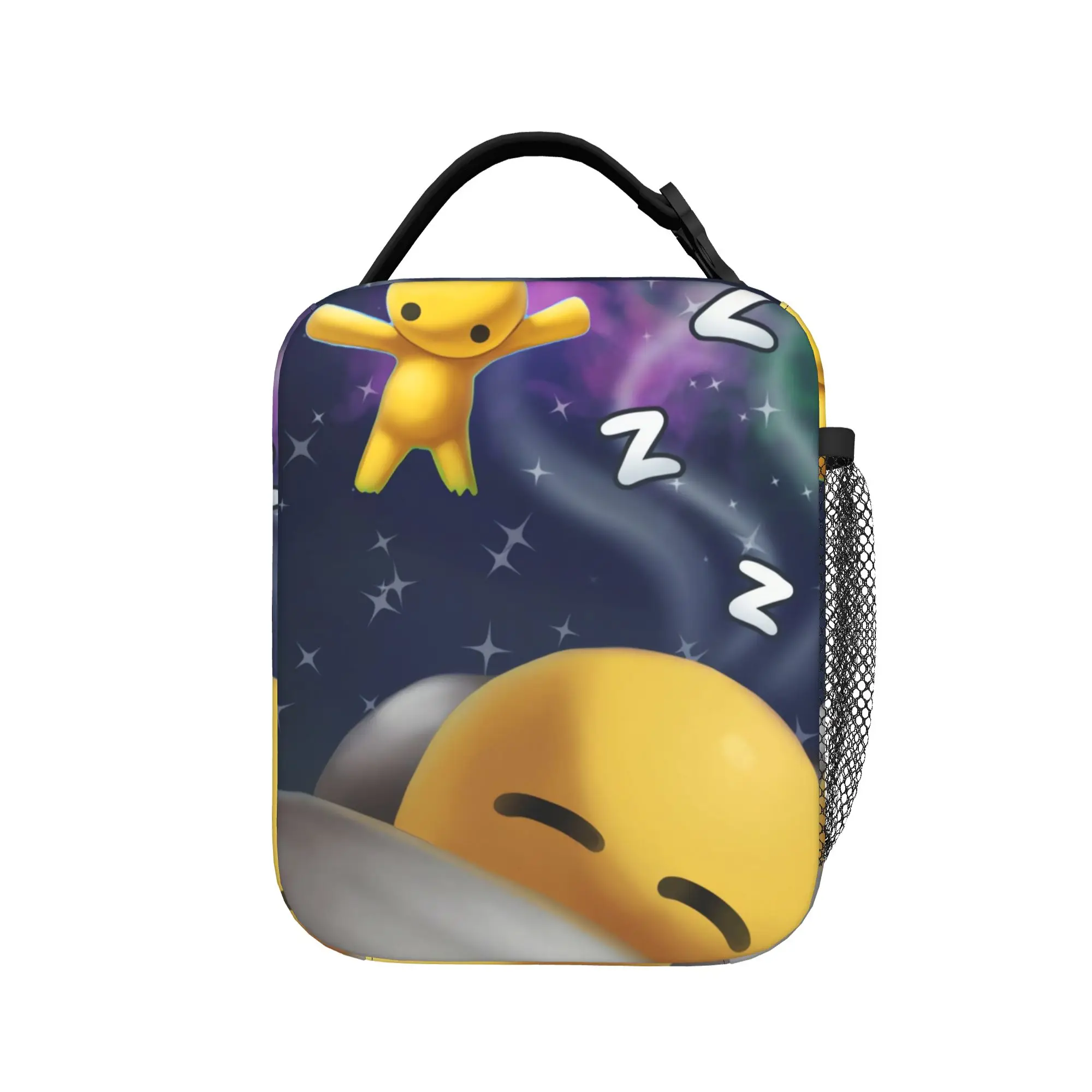 Wobblys Life Gaming Funny Lunch Bag Fun Lunch Box Travel Portable Insulated Thermal Lunch Bags For Girls Oxford Print Cooler Bag