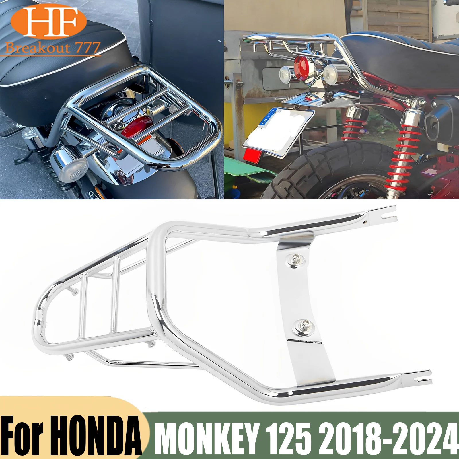 For HONDA MONKEY 125 2018-2024 Motorcycle Monkey125 Rear Luggage Rack Rear Cargo Support Holder Bracket Cargo Tail Rack