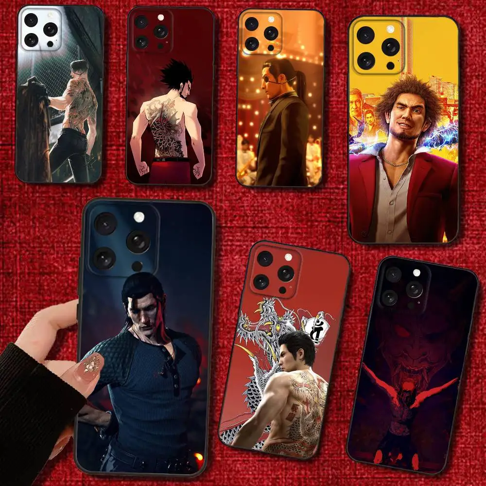 

Hot Y-Yakuza Game Phone Case For iPhone 16e,16,15,14,13,12,11,Pro,X,XS,Max,XR,Plus,Mini Soft Black Cover