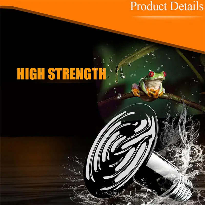 1PC 25W 50W 75W 100W 150W 200W Far Infrared Pet Heating Lamp Ceramic 110V 220V Reptile Turtle Brooder Bulb Heat Light Bulb