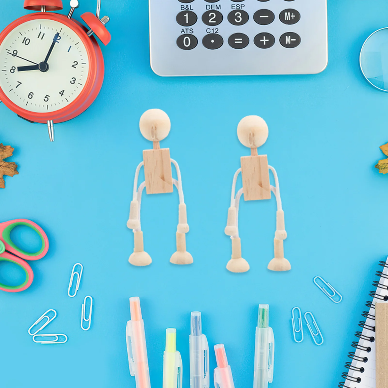 9Pcs Unfinished Wooden People Natural Wood Peg Figures for Kids Painting Craft DIY Decorative Ornament Travel Friendly