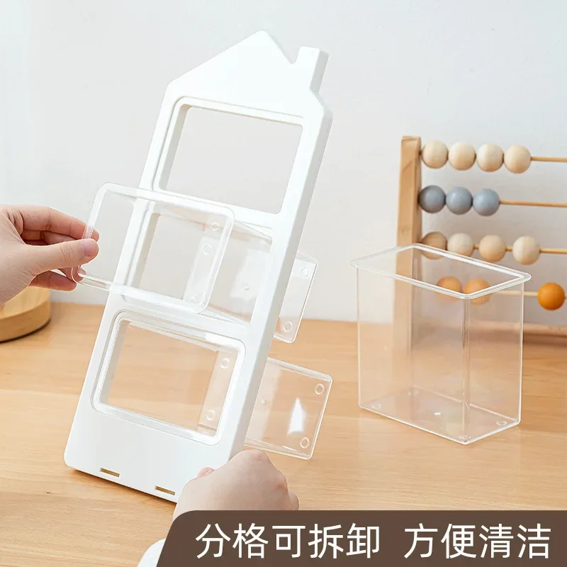 Removable Oblique Insertion Pen Holder Multi-function Large Capacity Student Desktop Plastic Storage Box Creative Cute Pen Rack