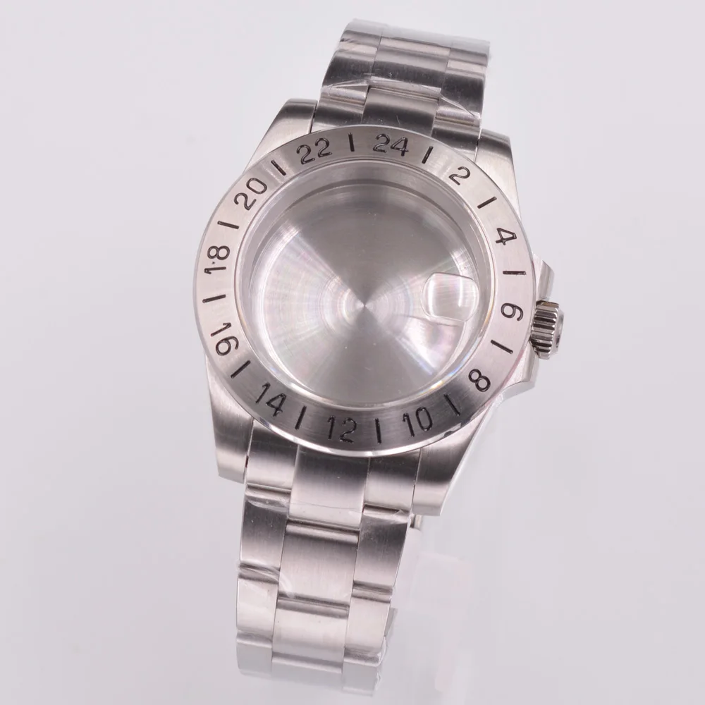 40-ミリメートルサファイアガラスステンレス鋼時計ケースフィット-nh35-nh36-eta2824-pt5000-st2130-ムーブメント時計アクセサリー