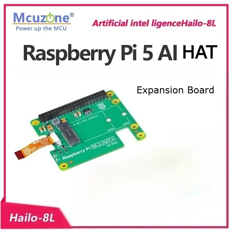 Raspberry Pi 5 AI HAT Expansion Board,PCIe To NVME SSD HAT,support 2242,2230, Artificial Intel LigenceHailo-8L AI for RPi5
