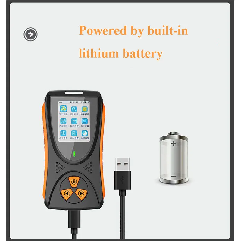 HFS-10 Geiger counter Nuclear Radiation Detector X-ray γ-ray β-ray Radioactivity Detector English and Chinese Operation