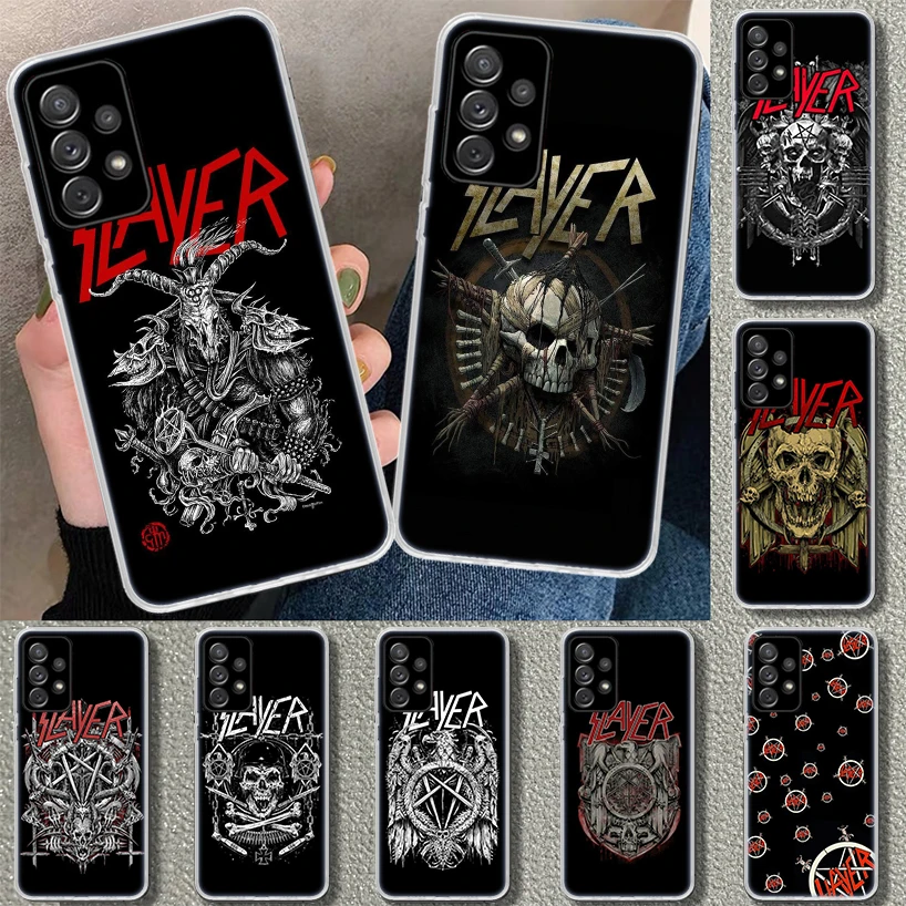Чехол для телефона Slayer из тяжелого металла рок-группы для Samsung Galaxy A15 A25 A35 A55 A14 A24 A34 A54 A04S A13 A23 A33 A53 A03S A52 A12 A22