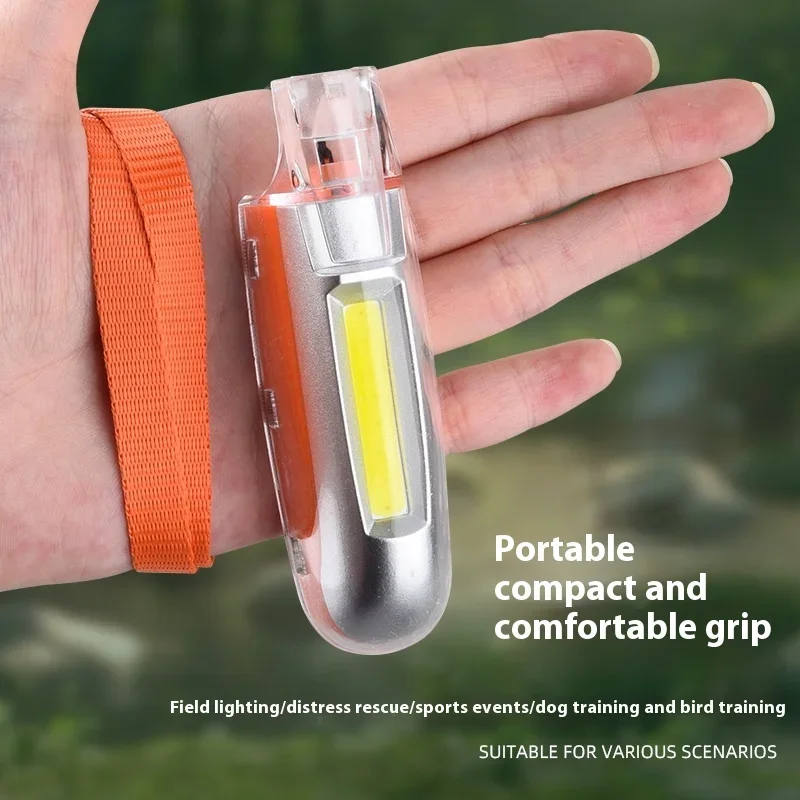 COB Strong Light Whistle Light Creative Shape Key Chain Pendant Portable Led Flashlight