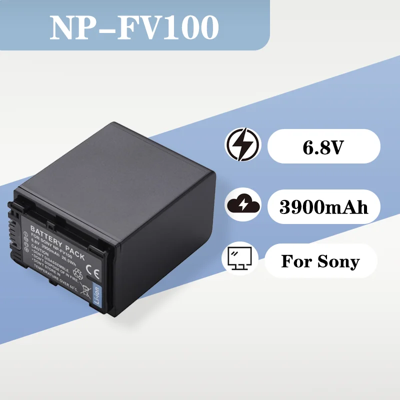 

Высококачественная батарея NP FV100 6.8V 3900mAh для камер серии Sony