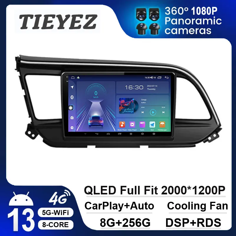 

Android 13 QLED Screen Alloy Stereo Audio Car Radio For Hyundai Elantra 6 LHD 2018 - 2020 Multimedia Video Player GPS Navigation