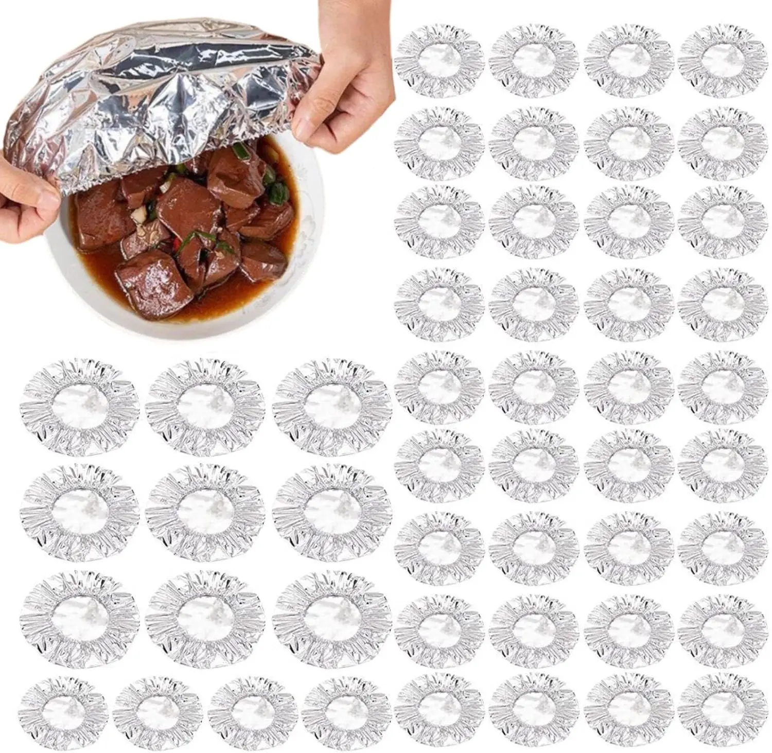 

Reusable Aluminum Foil Insulation Cover for Kitchen – Fresh-Keeping Food Cover, Thickened Heat-Resistant Material with Continuou