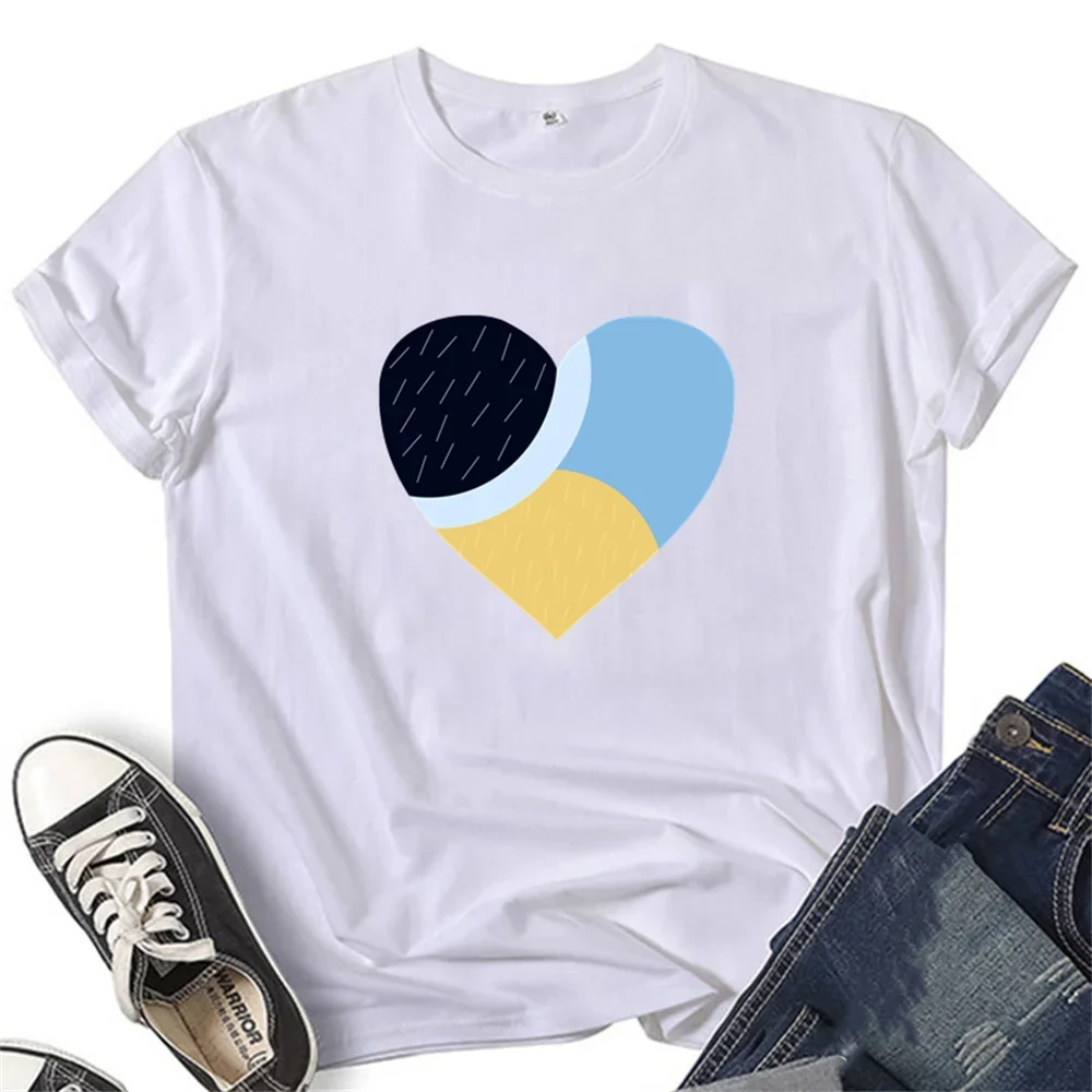 

Heeler Love Hearts Inspired Color Palette Hearts Classic T-Shirt Women T Shirt