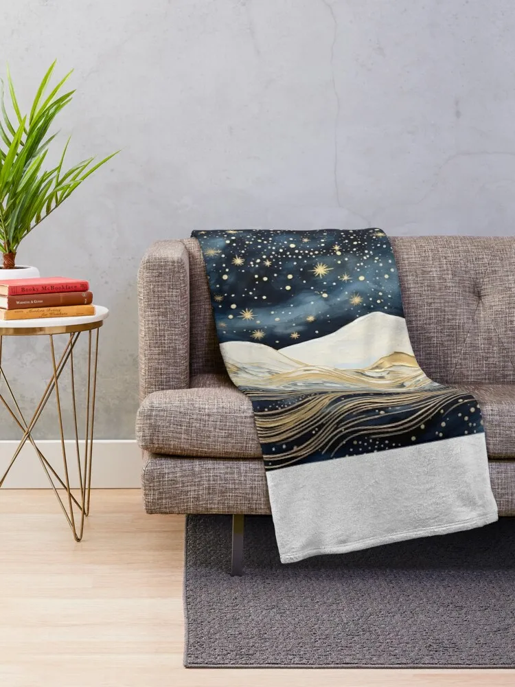 Cold yet enchanting: A winter wonderland landscape Throw Blanket Sofa Throw Decorative Throw Loose Tourist Blankets