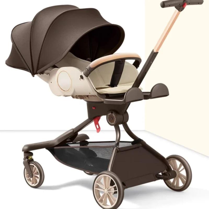 

Baby-walking artifact can sit, lie down and sleep. Two-way stroller is light and foldable, with high landscape.