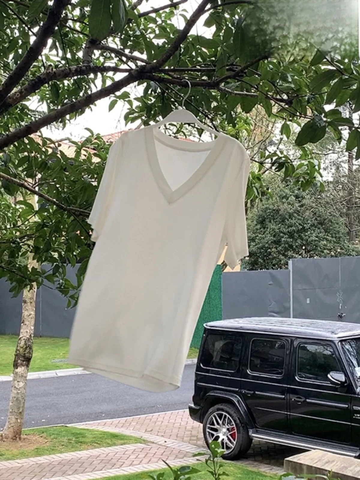 

Lightweight Loose V-Ne T-irt Summer Water Light Two Colors ort Sve Top Versatile Comfortable Breathable Spring Fai...