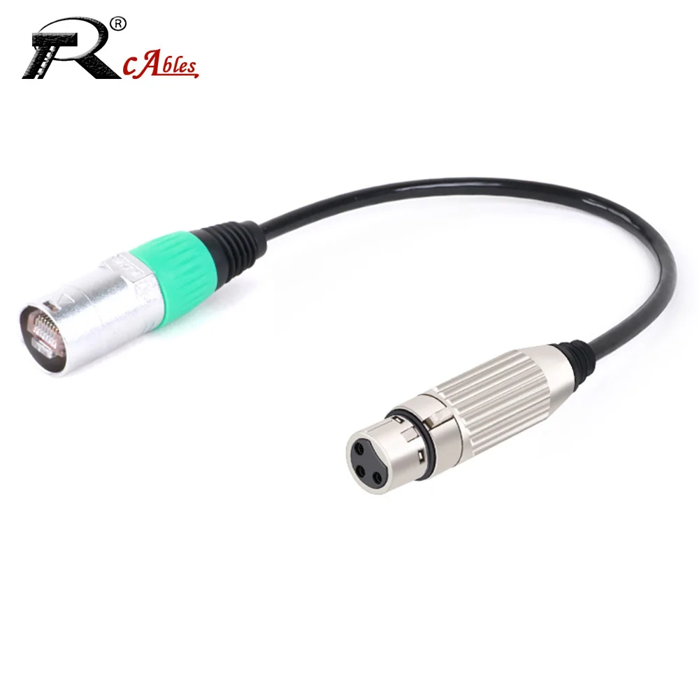 

XLR 3Pin to RJ45 Male Adapter Cable,XLR Female to RJ45 Network Connector Extension Cord Use CAT5/5E Ethernet for Amplifier Mixer