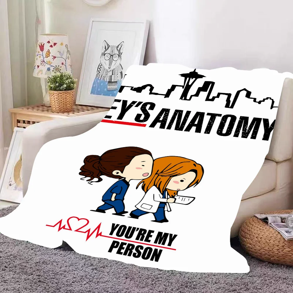 

Classic TV Show Greys Anatomy Blanket Design Lightweight Throw Blanket For Dorms, Naps, Living Room, Office,Sofa,All-Season