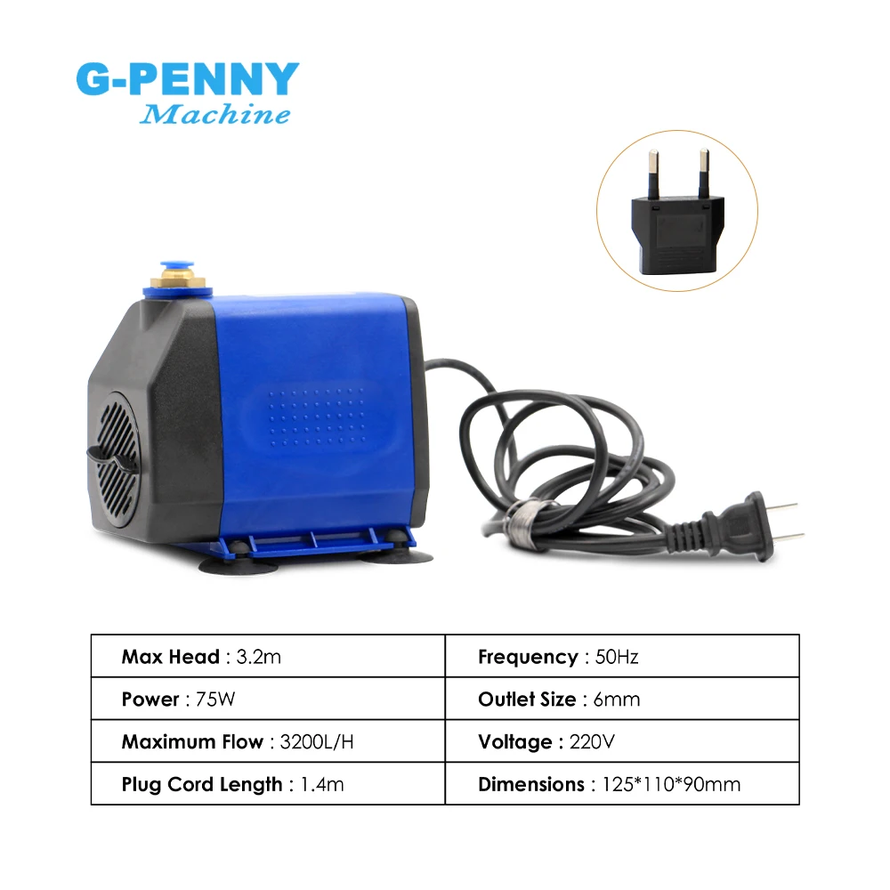 G-Penny 2.2kw ER20 Water Cooled Spindle Kit CNC Spindle Motor 80*230 & Huanyang Inverter & 80mm Bracket & Water Pump & Collets