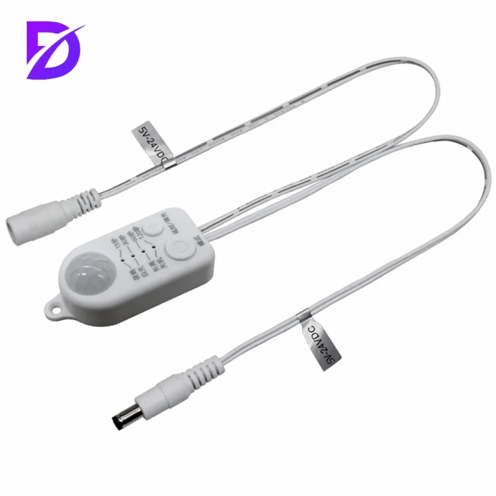 5v-24v dc 5a pir sensor de movimento interruptor de luz detector de sensor de movimento humano para tira de luz led interruptor automático fonte de alimentação