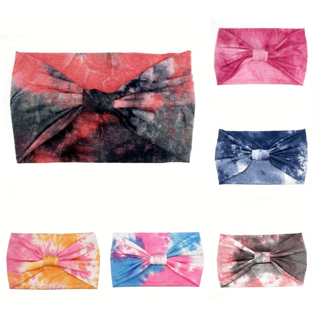 

Accessories Head Tie Sweatband Hippie Boho Style Chic Super Wide Tie Dye Women's Bandana Headband Hair Bands Woman Turban Hair