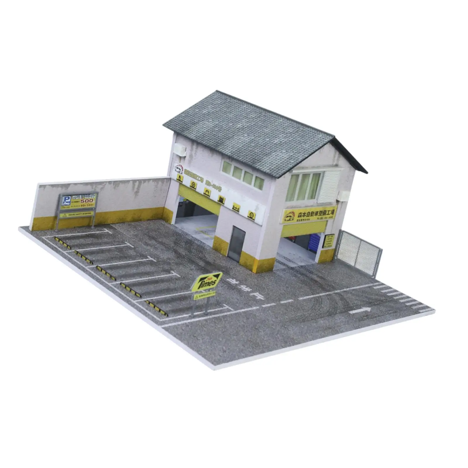

1/64 Parking Lot Scene Display Case with Lights Realistic Diecast Car Garage