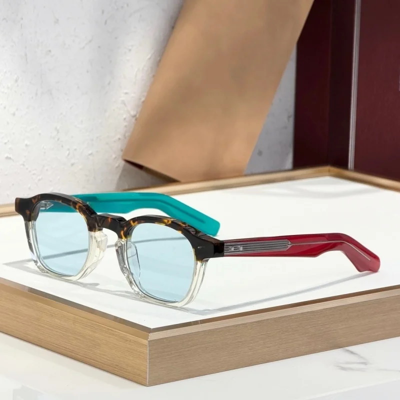 

44mm Size Zephirin 44 Women Sunglasses Men Oval Retro Acetate Outdoor Eyewear Vintage Female High Quality Fashion Shades