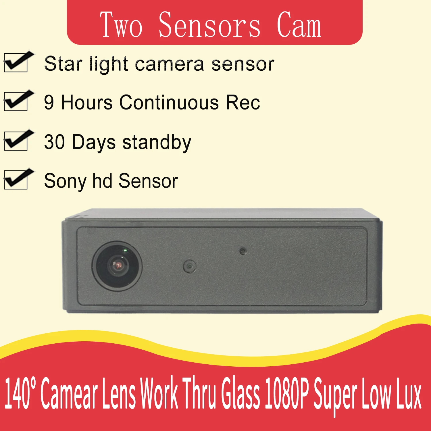 1080P FHD kamera Mini Super rendah Lux DVR mobil perekam Video deteksi gerakan 30Day sudut lebar Zetta Z82 kotak baterai Built-In