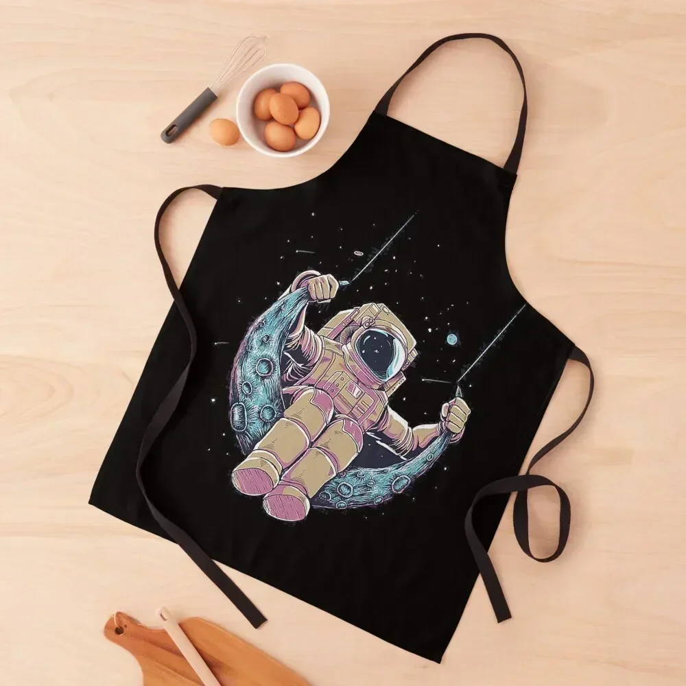 

Astronaut Moon Swing Apron Women Kitchen'S barber men Salon Cleaning Products For Home Apron