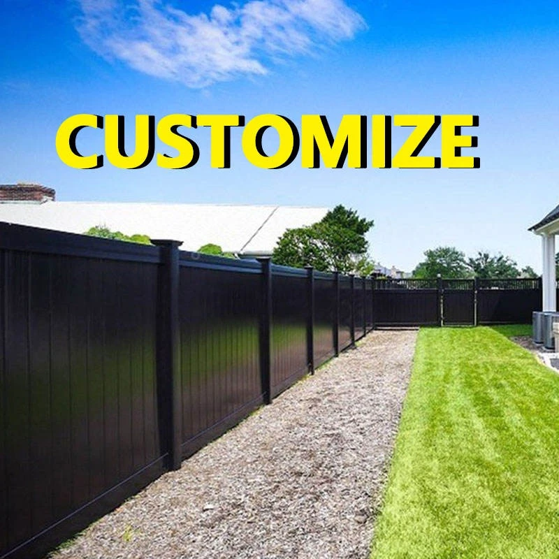 Any Size Custom WPC Decorative Privacy Fence Easy Install Weatherproof Anti Corrosion Outdoor Garden Villa Backyard Patio Panels