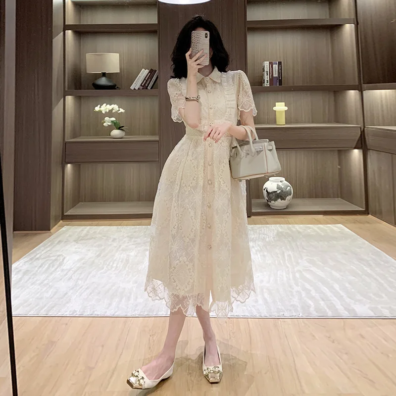 

French Lace Embroidered Blazer Dress Evening Gowns Dresses Spring Summer Matching Set