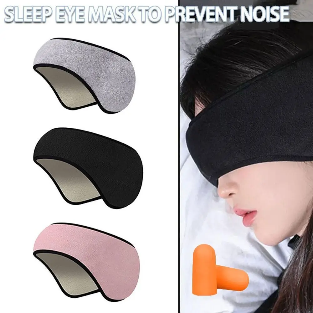 Masker telinga, poliester nyaman, tiga lapis, masker tidur santai