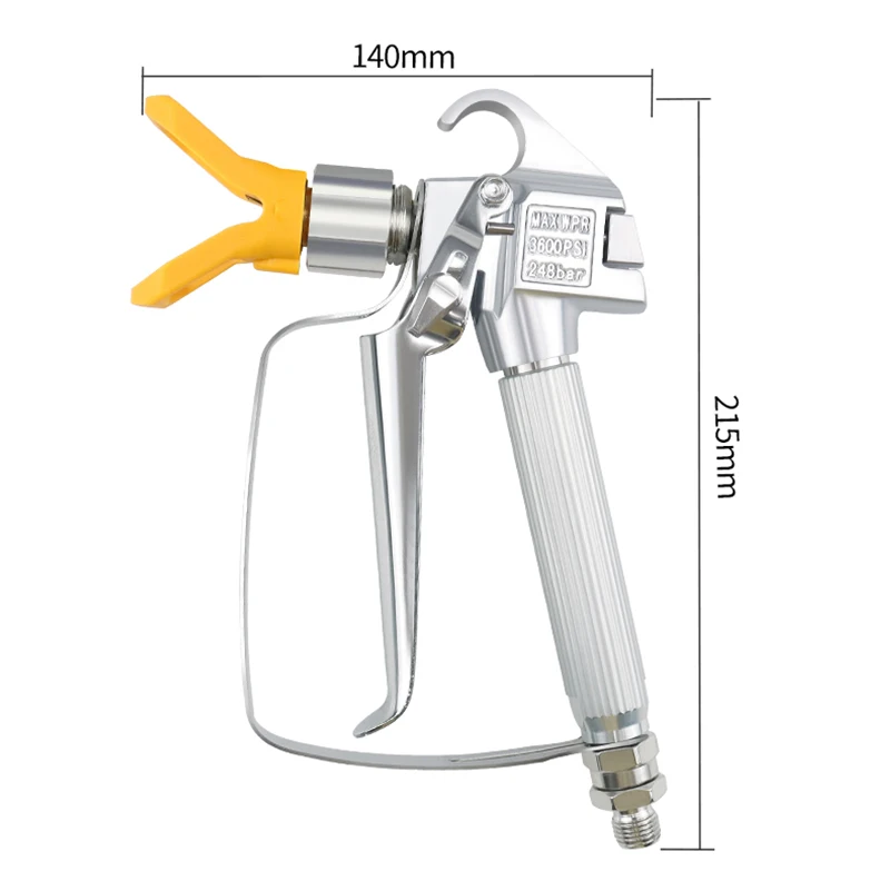 Imagem -02 - Airless Pistola de Pintura com Pólo de Extensão Alta Pressão Junta Giratória Ferramenta Acessória 3600 Psi 315 Ponta 30cm Conjunto