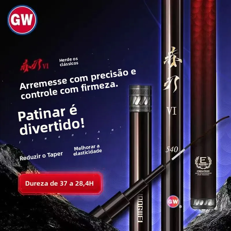 超軽量超硬カーボン釣り竿-gw-レッドブレード第-6-世代鯉ナマズ釣り竿ストリーム釣り具旅行用品