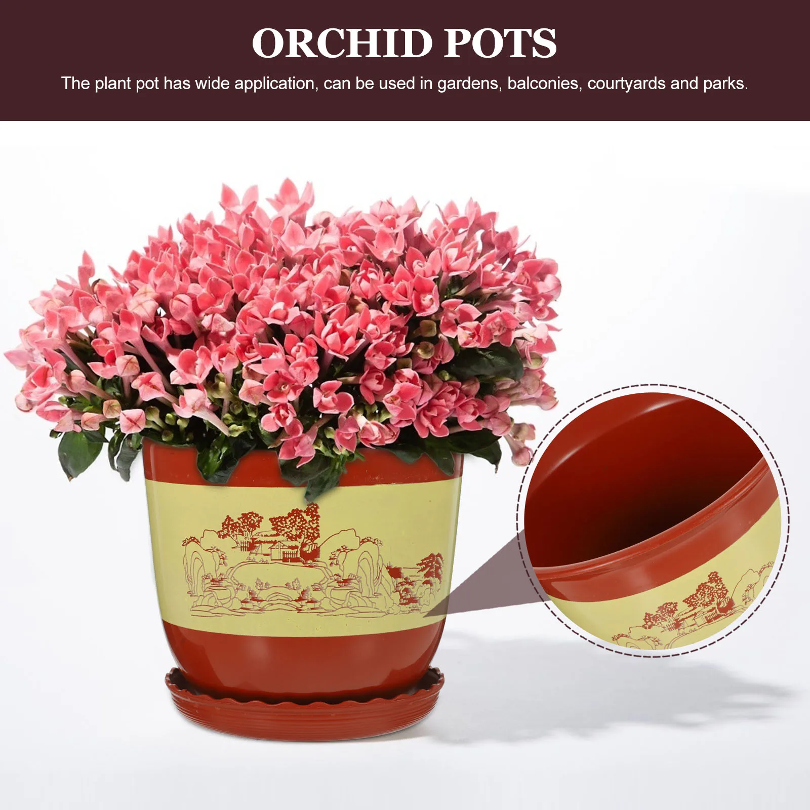 

6 set Pink chid Plant Pots Saucer for Succulents Breathable Nursery Flower Pots Drainage Holes for Balcony Decor