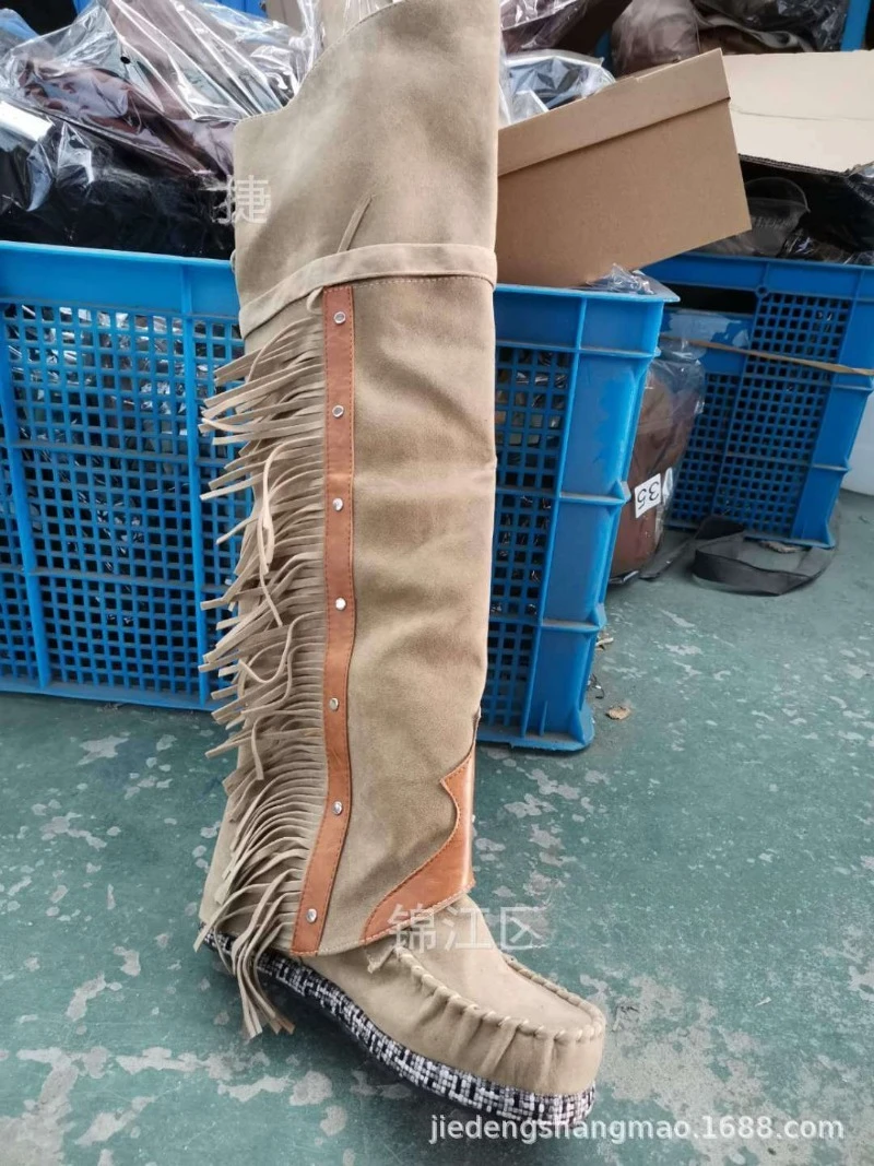 Botas de Mujer con Flecos y Bo - Tassel Fringe Trim reseña y precio