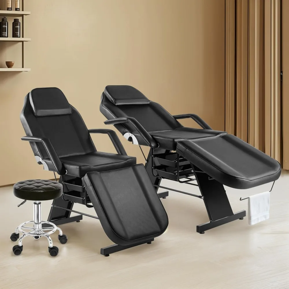 كرسي وشم العميل، سرير تجميل الوجه مع مقعد هيدروليكي، طاولة تدليك الرموش مع صرين #6