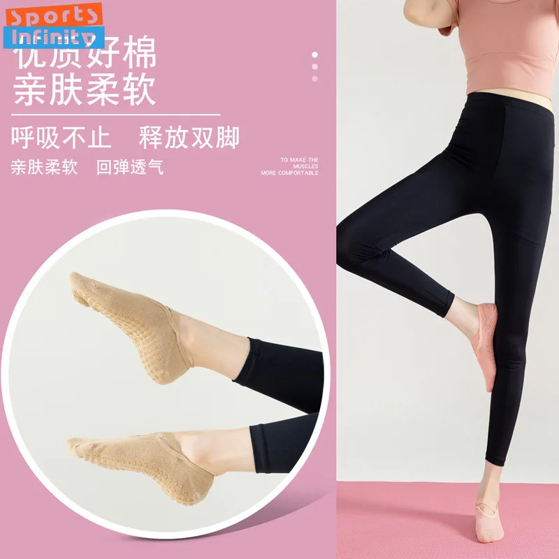 Harajuku – chaussettes de Yoga antidérapantes à ceinture croisée pour femmes, chaussettes de Pilates professionnelles, de gymnastique, de Fitness, de sol, de Trampoline, de danse, de sport