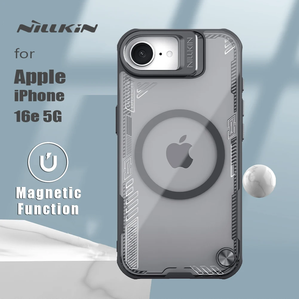

For iPhone 16e Magnetic case Nillkin iceblade Prop Camera Hollow Version Protection with Stand Back cover