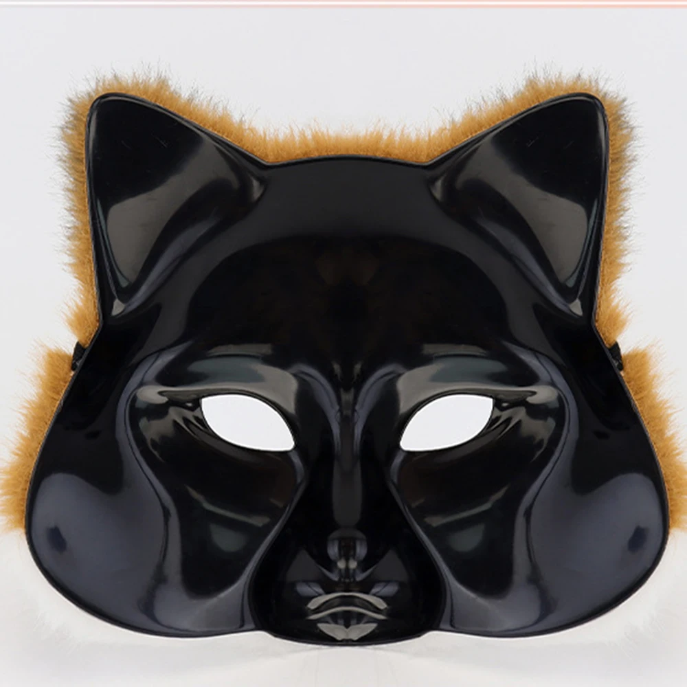 Máscara de zorro para fiesta, máscara de zorro realista para Halloween, máscara de zorro realista peluda para decoración navideña, puesta en escena de juegos de rol