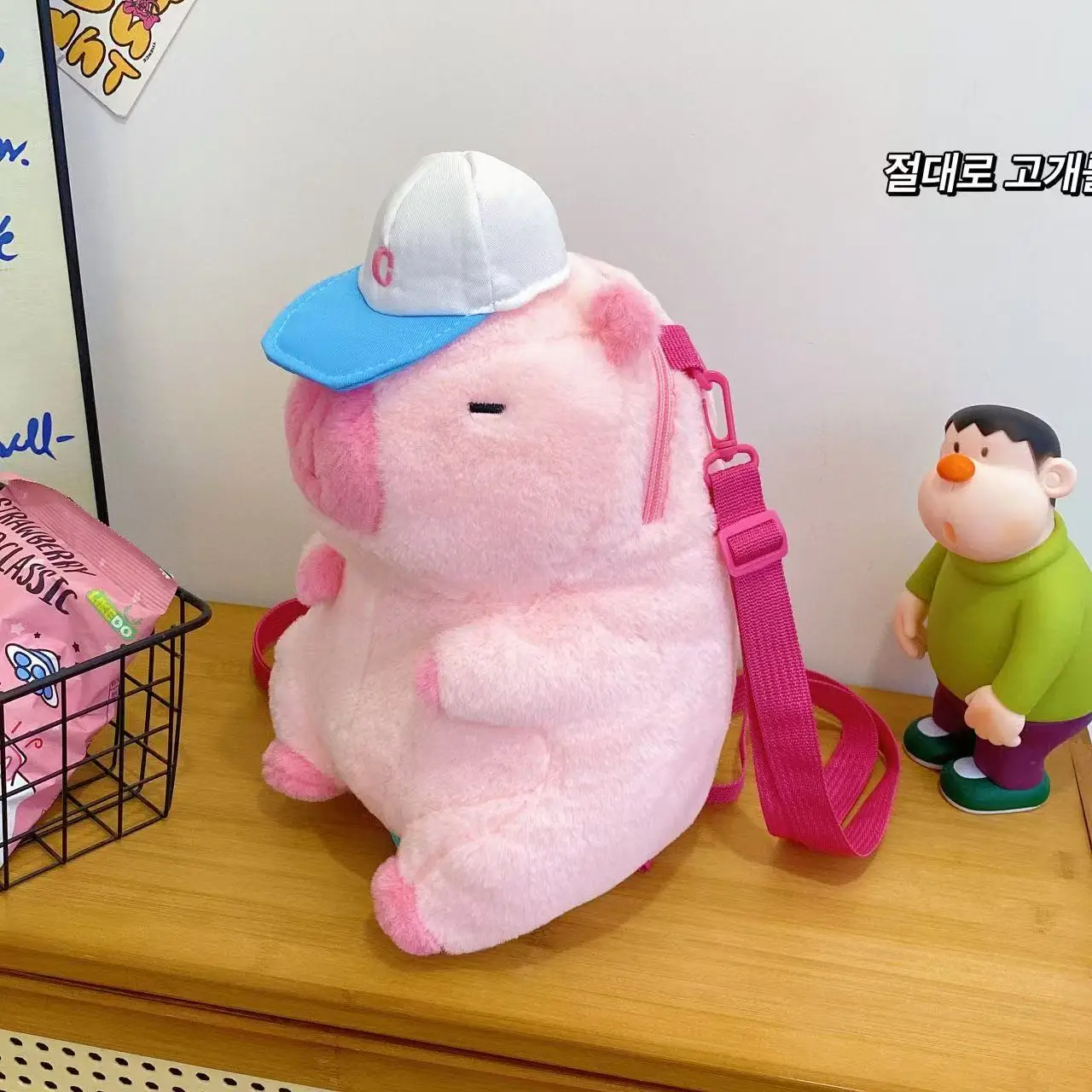 Capybara Plush Capybara Bag Casual All-match Fur Bag Large Capacity Backpack School Bag Student School Bag Christmas Toy Gifts