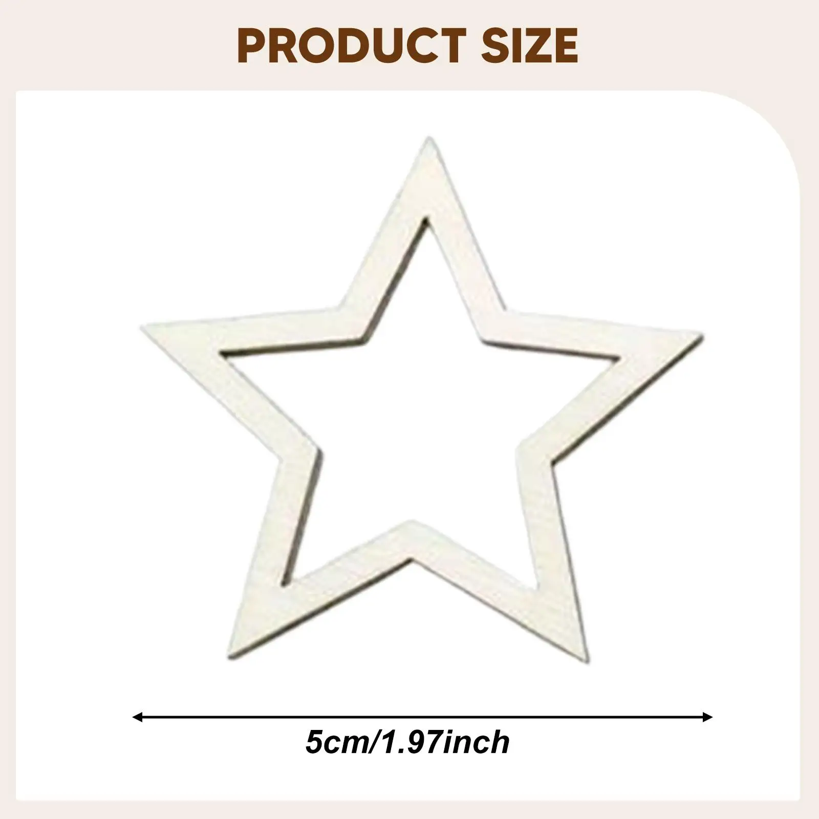 قطع خشبية غير مكتملة على شكل نجمة مجوفة، قطع زينة خشبية، أطواق نجوم، علامات خشبية لتعليق زينة عيد الميلاد #6