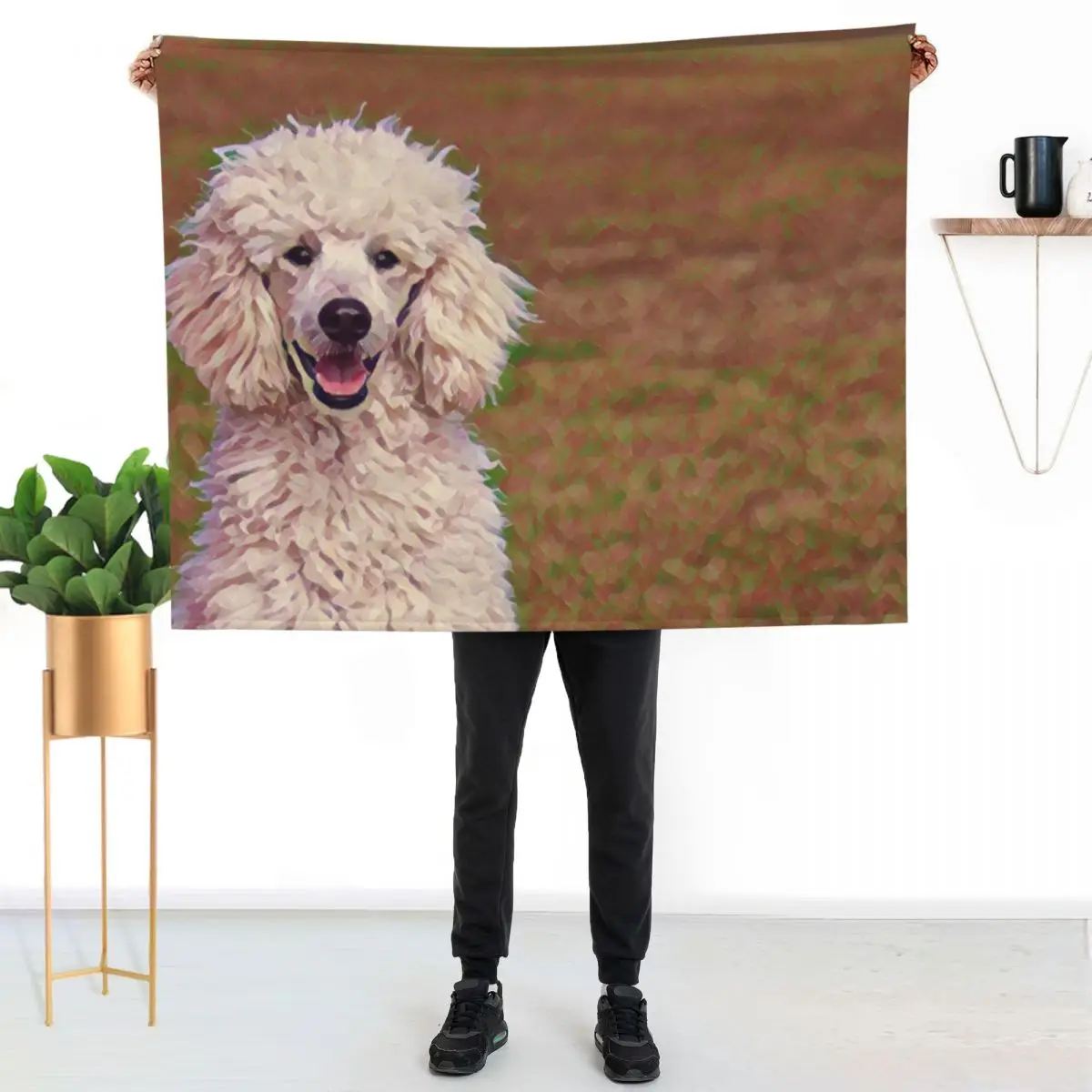Poodle Throw Blanket Warm Thermals For Travel heavy to sleep Plush Personalized Gift Luxury St Blankets