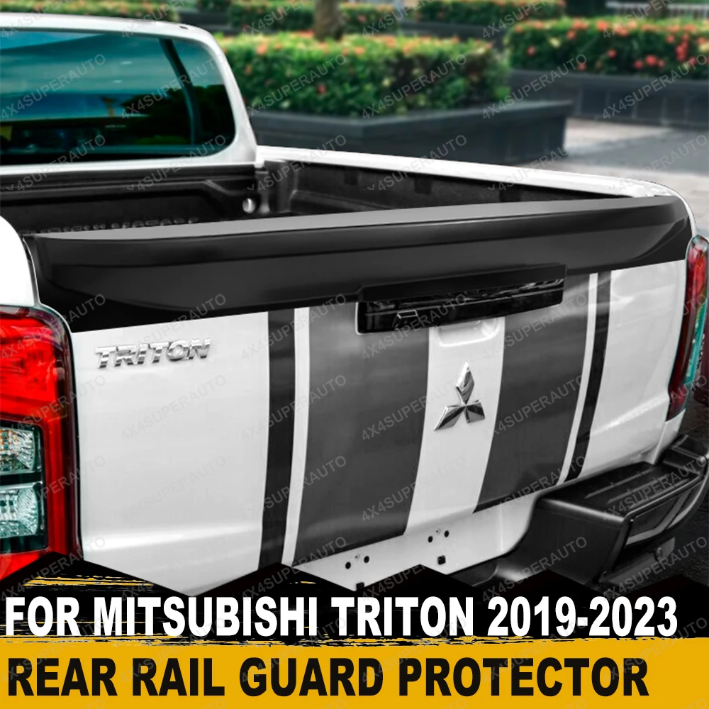 

Защитная крышка задней двери для Mitsubishi Triton L200 2019 2020 2021 2022 2023 1 шт. матовая черная направляющая задней двери