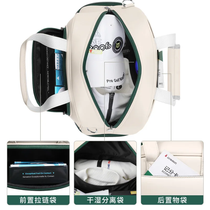 PGM Golf  Women's Double Layer Clothing Bag Independent Shoe Bag Lightweight Waterproof Travel Tote Bag Clothing