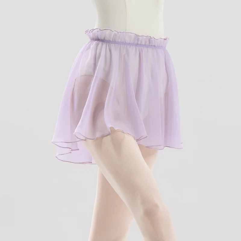 Jupe de Ballet en mousseline de soie pour femmes, jupe de Ballet violette à volants pour adultes, vêtements de danse pour spectacle sur scène, Costume de danse d'entraînement de Yoga