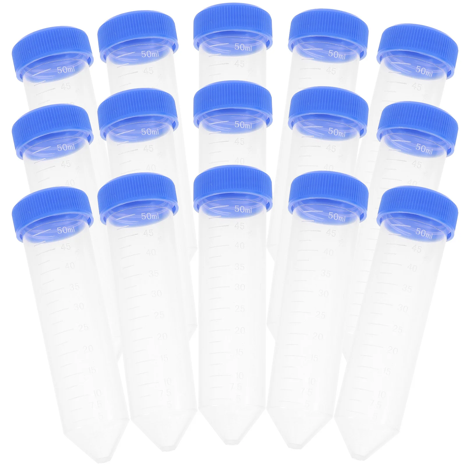 

25 pcs 50Ml Centrifuge Tubes Clear Plastic Smooth Wall Screw Cap Leakproof For Laboratory Sample Storage Beads