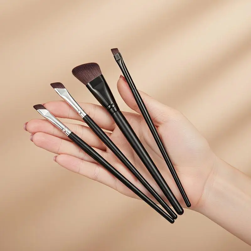5Pcs Eyeliner Brush Set Ultra Sharp Tilted Fine Blade for Precise Thin Thick Eyeline Drawing Daily Makeup Use